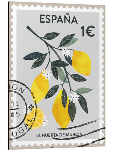 Quadro em alumínio Spain postal stamp