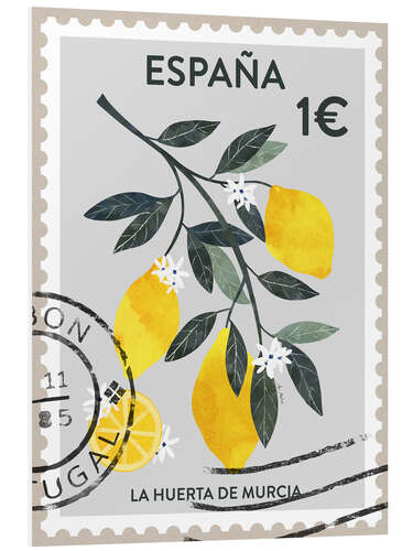 Foam board print Spain postal stamp