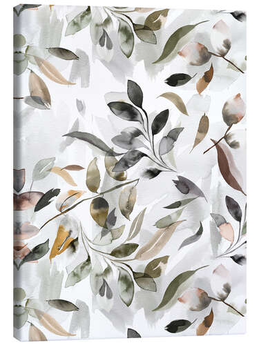 Canvas-taulu Botanical Leaves, Neutral Gray