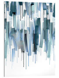 Gallery print Watery Scandinavian brushstrokes in blue