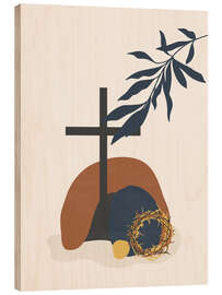 Stampa su legno Christ is risen