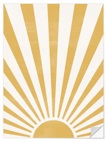 Selvklebende plakat Minimalist sun