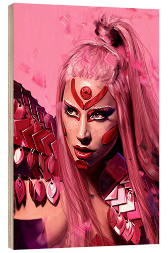Holzbild Lady Gaga