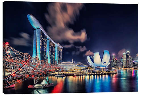 Canvas print Marina Bay by night