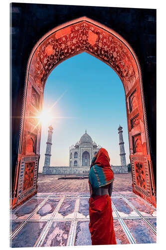 Quadro em acrílico A journey to the Taj Mahal