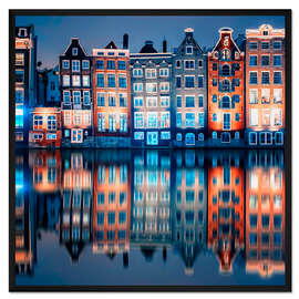 Gerahmter Kunstdruck Buntes Damrak