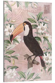 Tableau en aluminium Exotic Toucan Paradise