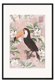 Gerahmter Kunstdruck Exotisches Tukan-Paradies