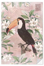 Sticker mural Exotic Toucan Paradise