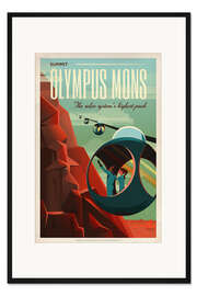 Gerahmter Kunstdruck Olympus Mons (Mars) - SpaceX