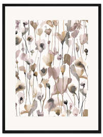 Gerahmter Kunstdruck Wildblumen Aquarell