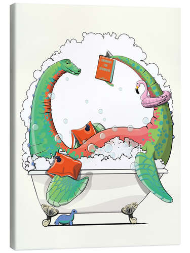 Quadro em tela Dinosaur Plesiosaur in the Bath
