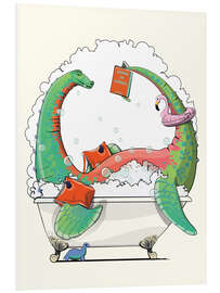 Stampa su PVC Dinosaur Plesiosaur in the Bath