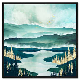 Gerahmter Kunstdruck Nebliger See