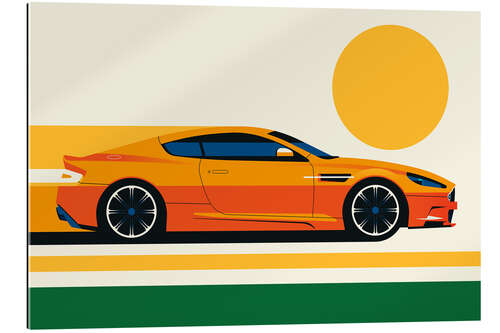 Galleriprint Modern British orange car with sun