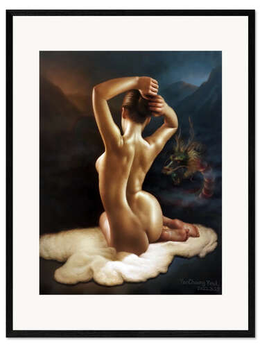 Stampa artistica con cornice Dragon Goddess