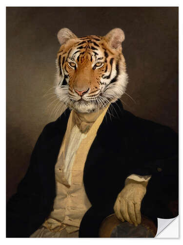 Selvklebende plakat Dandy Tiger