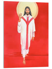 Quadro em plexi-alumínio At Mass, Jesus greets everyone with great affection