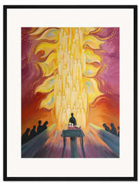 Gerahmter Kunstdruck Wir schließen uns in der Messe den Engeln an