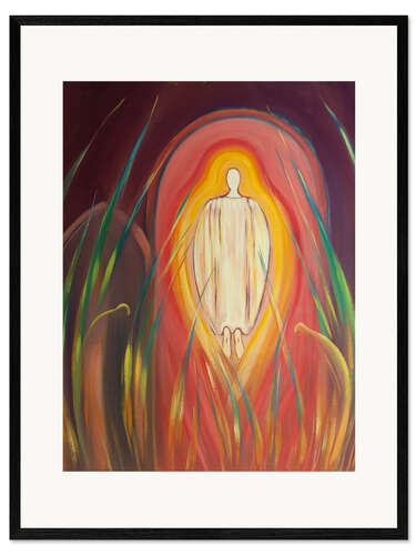 Impression artistique encadrée With the angels we adore Christ in the Blessed Sacrament