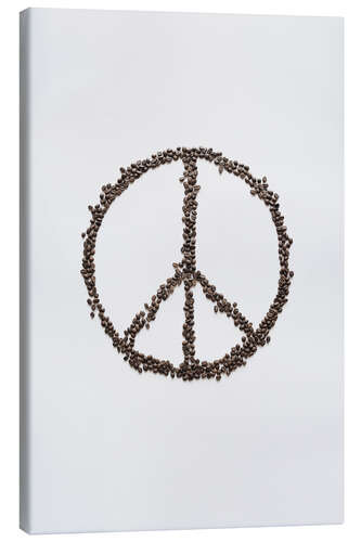 Canvas print Matters of the heart: coffee & peace