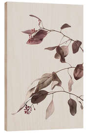 Wood print Dried eucalyptus branches