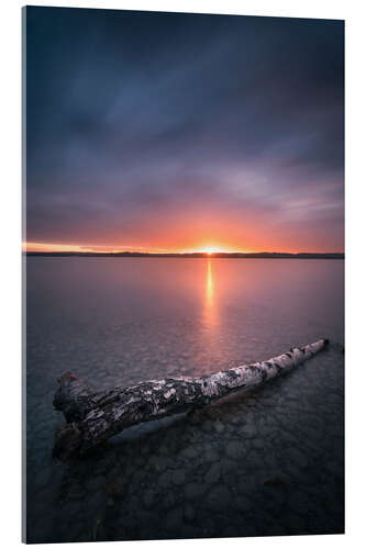 Acrylic print Sunset over Lake Constance