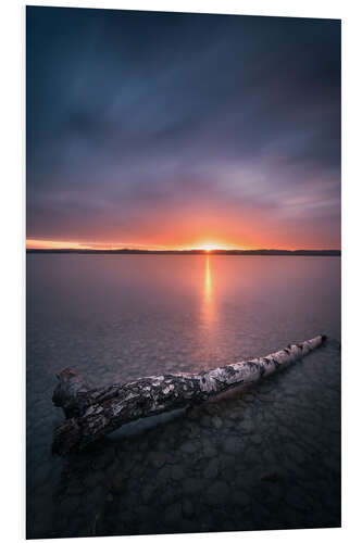 Foam board print Sunset over Lake Constance