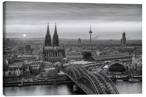 Lerretsbilde View over Cologne at sunset