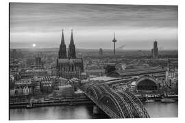 Magnettafel Blick über Köln bei Sonnenuntergang