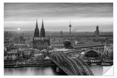 Wall sticker View over Cologne at sunset