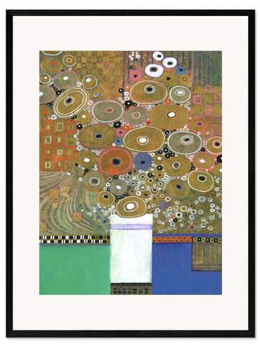 Framed art print Golden Flowers