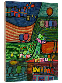 Holzbild Paradies - Eugen Stross