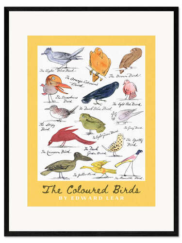Gerahmter Kunstdruck The Coloured Birds Yellow Compilation