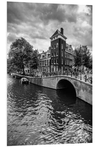 Foam board print Amsterdam canals