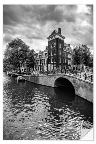 Naklejka na ścianę Amsterdam canals