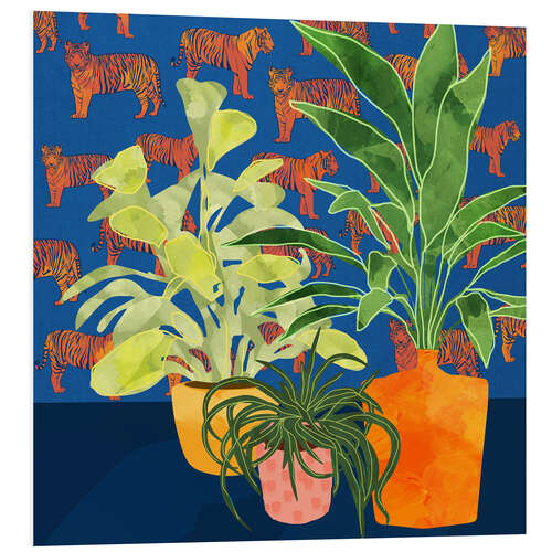 Foam board print Plant and tiger