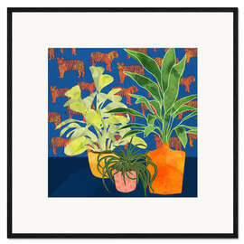 Framed art print Plant and tiger