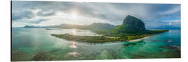 Alubild Mauritius Panorama bei Sonnenaufgang