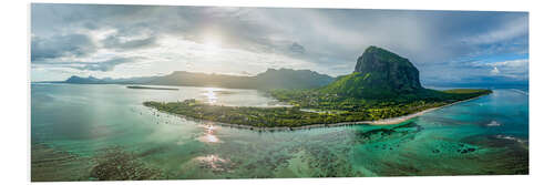 Tableau en PVC Mauritius panorama at sunrise