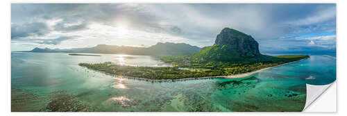 Wall sticker Mauritius panorama at sunrise