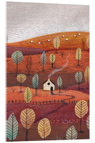 Akrylglastavla Cottage in the Woods