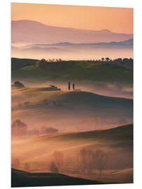 PVC print Golden spring morning in Tuscany