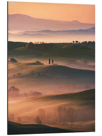 Magnettafel Goldener Frühlingsmorgen in der Toskana