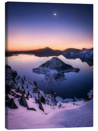 Canvas-taulu Dawn at Crater Lake in Oregon