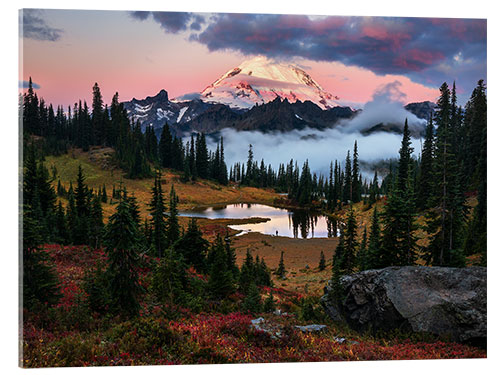 Akrylglastavla Sunrise at Tipsoo Lake in Washington