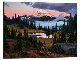 Aluminium print Sunrise at Tipsoo Lake in Washington