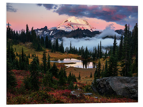 Quadro em PVC Sunrise at Tipsoo Lake in Washington