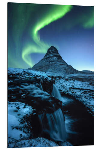 Gallery print Aurora Borealis over Kirkjufell in Iceland