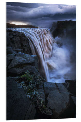 Gallery print Dramatic summer night at Dettifoss in Iceland